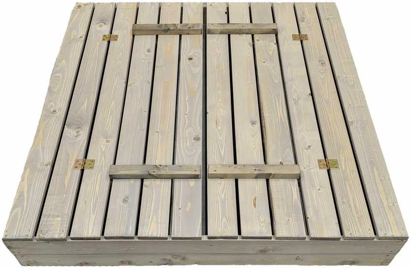 Smėlio dėžė Bonus Orbis, 120x120cm, su patiesalu ir 250kg smėlio, pilka
