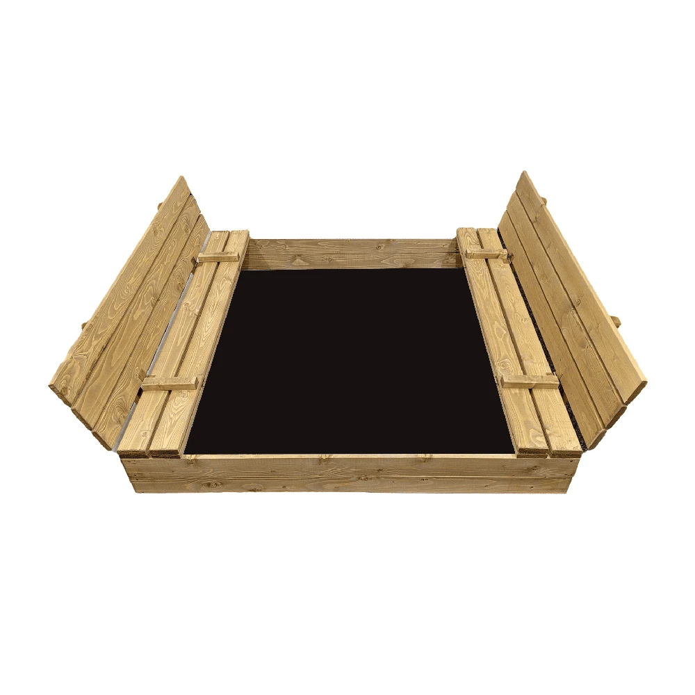 Smėlio dėžė Bonus Orbis, 140x140cm, su patiesalu ir 300kg smėlio, ruda