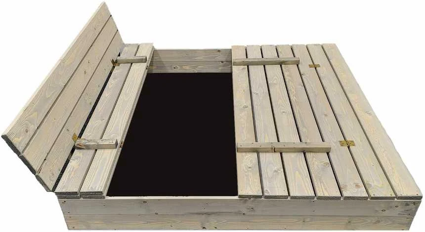 Smėlio dėžė Bonus Orbis, 140x140cm, su patiesalu ir 300kg smėlio, ruda