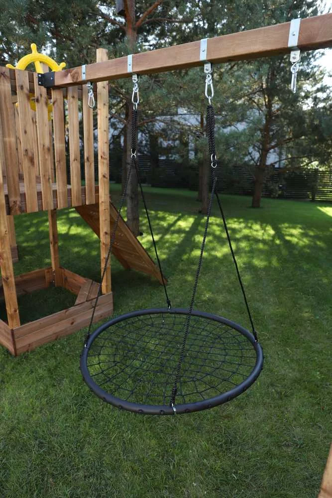 Sūpynės „Gandro lizdas“ 120 cm, juodos