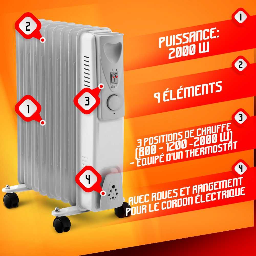 Tepalinis šildytuvas Warmtech, 2000 W