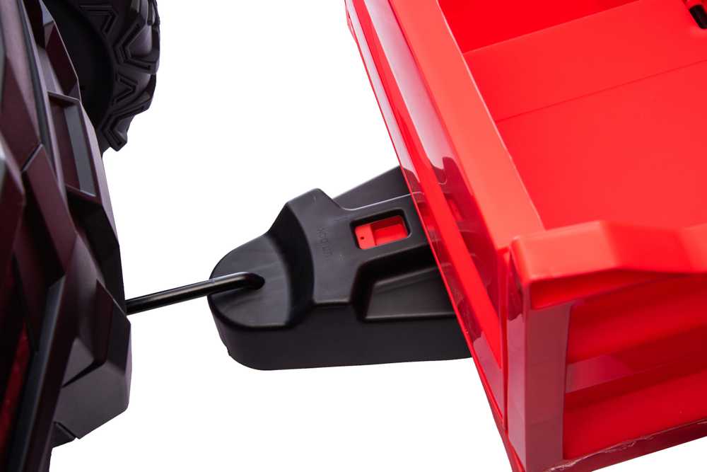 Vaikiškas elektrinis bagis su priekaba HATIS, raudonas