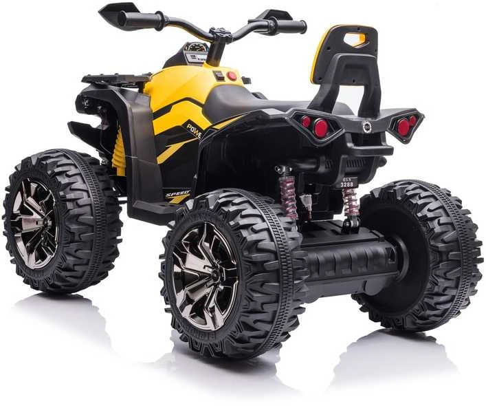Super Toys Vaikiškas elektrinis keturratis HATIS, geltonas