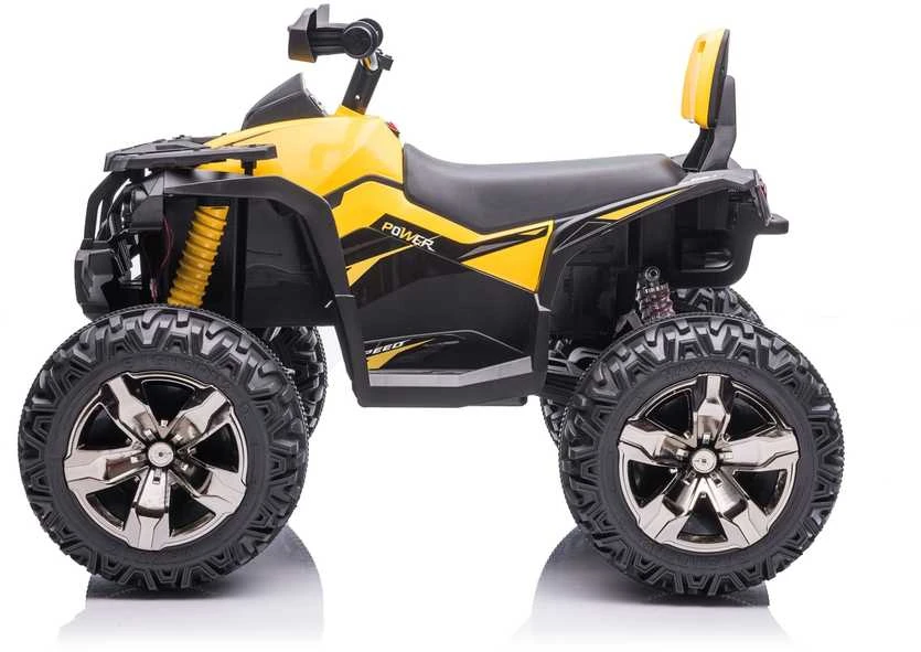 Super Toys Vaikiškas elektrinis keturratis HATIS, geltonas