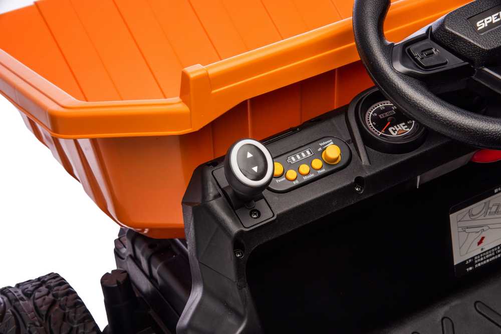 Vaikiškas elektrinis savivartis HATIS, oranžinis