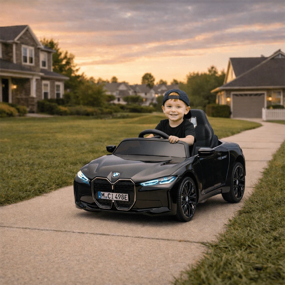 Vaikiškas elektromobilis BMW I4 HATIS, juodas