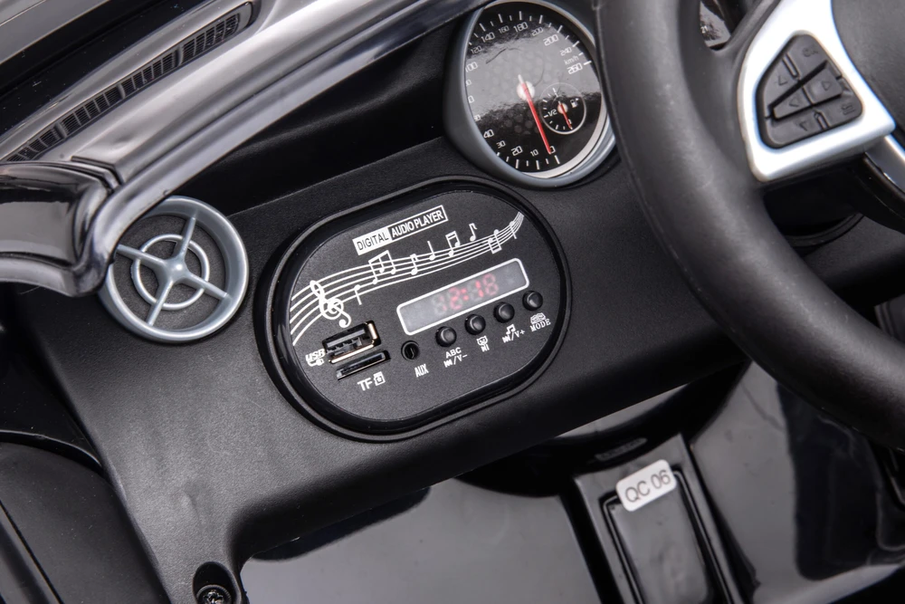 Vaikiškas elektromobilis HATIS Mercedes-Benz SLC, juodas, 107 × 62,5 × 44 cm