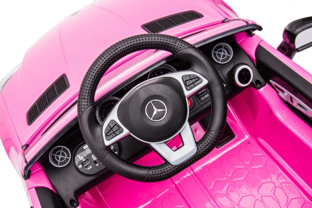Vaikiškas elektromobilis HATIS „Mercedes-Benz SLC“, rožinis, 107 × 62,5 × 44 cm