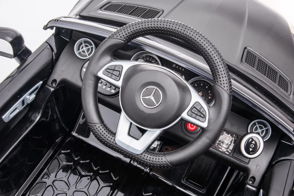 Vaikiškas elektromobilis HATIS Mercedes-Benz SLC, juodas, 107 × 62,5 × 44 cm