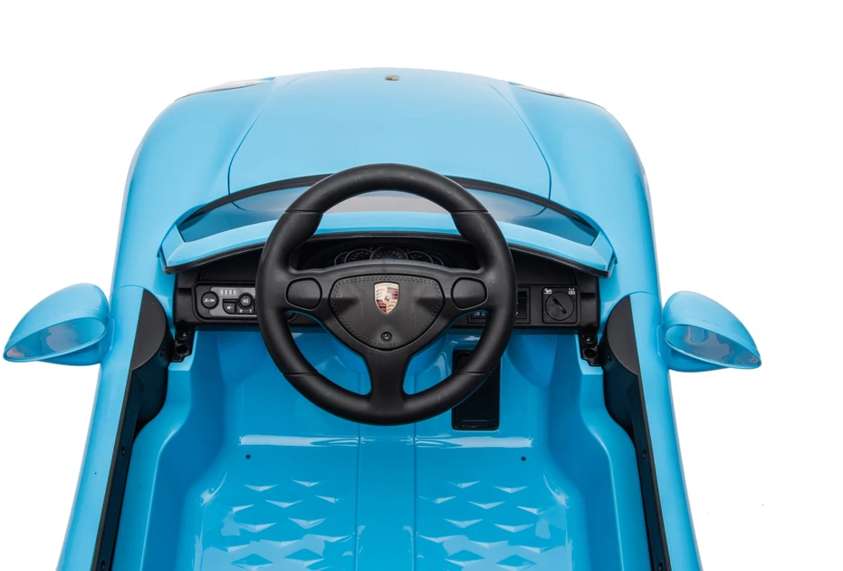 Vaikiškas elektromobilis Porsche Carrera GT su nuotoliniu valdymu, šviesiai mėlynas, 111 × 59 × 45 cm