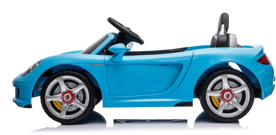 Vaikiškas elektromobilis Porsche Carrera GT su nuotoliniu valdymu, šviesiai mėlynas, 111 × 59 × 45 cm