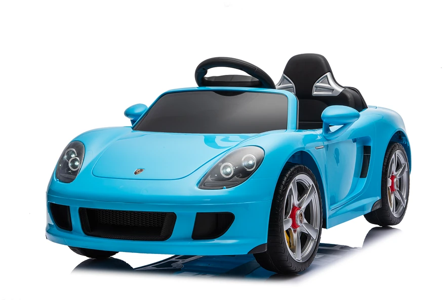 Vaikiškas elektromobilis Porsche Carrera GT su nuotoliniu valdymu, šviesiai mėlynas, 111 × 59 × 45 cm
