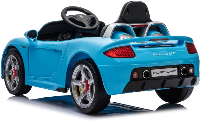 Vaikiškas elektromobilis Porsche Carrera GT su nuotoliniu valdymu, šviesiai mėlynas, 111 × 59 × 45 cm