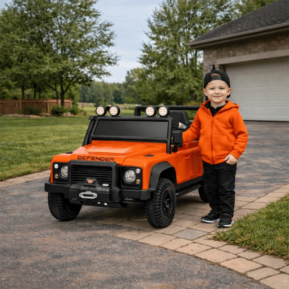 Hipo Vaikiškas elektromobilis Land Rover Defender HATIS, oranžinis