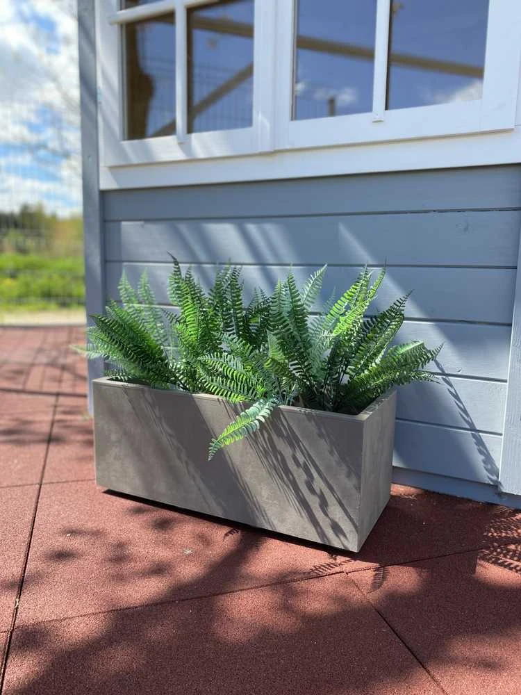 Vazonas “Kvarcas” su vandens rezervuaru ir ratukais, 99 cm