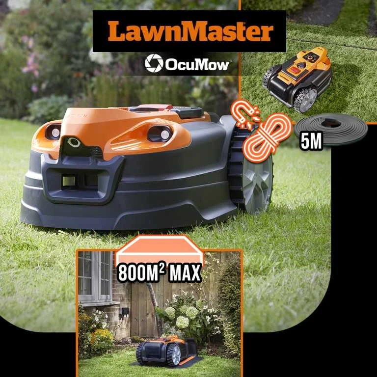 Belaidis vejos pjovimo robotas Lawnmaster 27 V, 4 Ah, 600m2