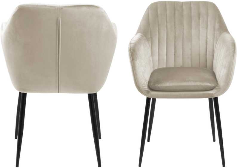 Actona Kėdė Emilia Velvet smėlio /juoda