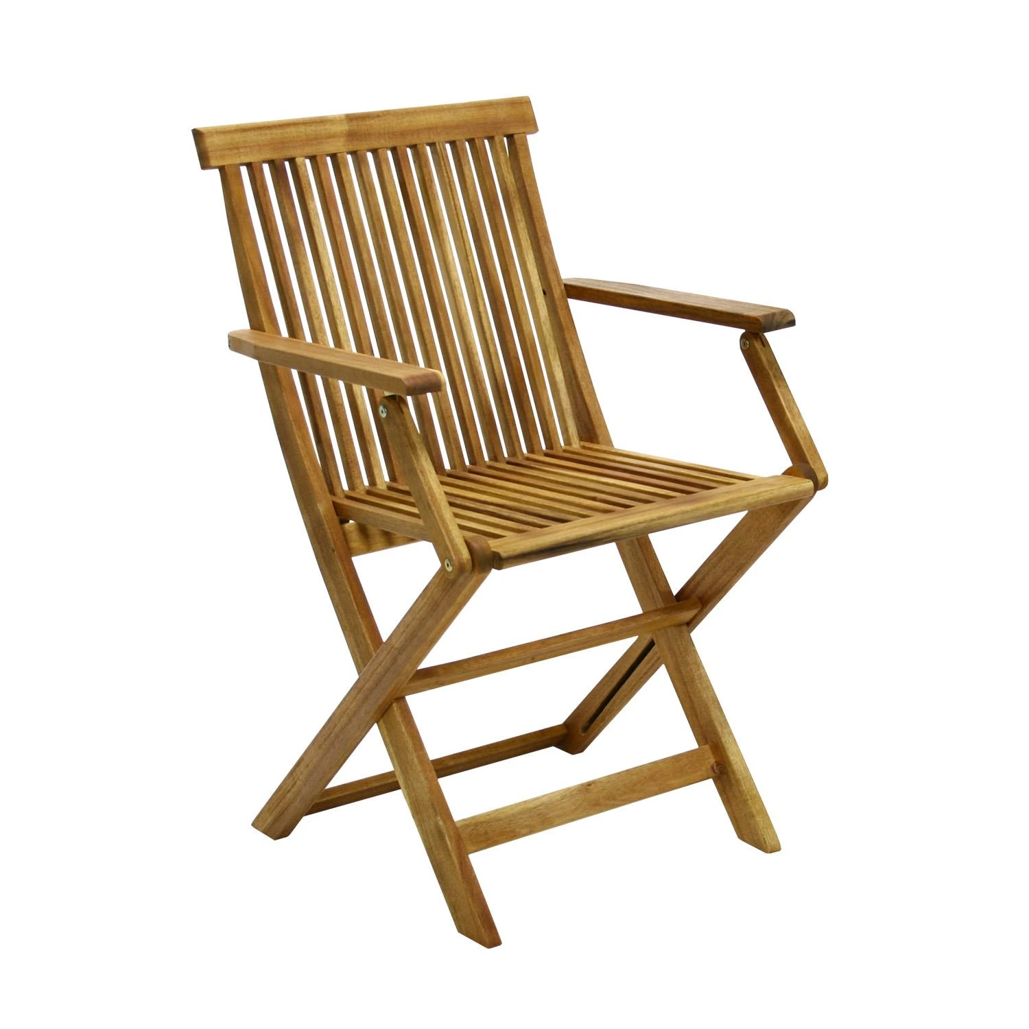 Lauko baldų komplektas Home4You Balkono baldų komplektas FINLAY, stalas ir 2 kėdės (13182), 60x60x72 cm, sulankstomas, mediena: akacija, apdaila: alyvuotas