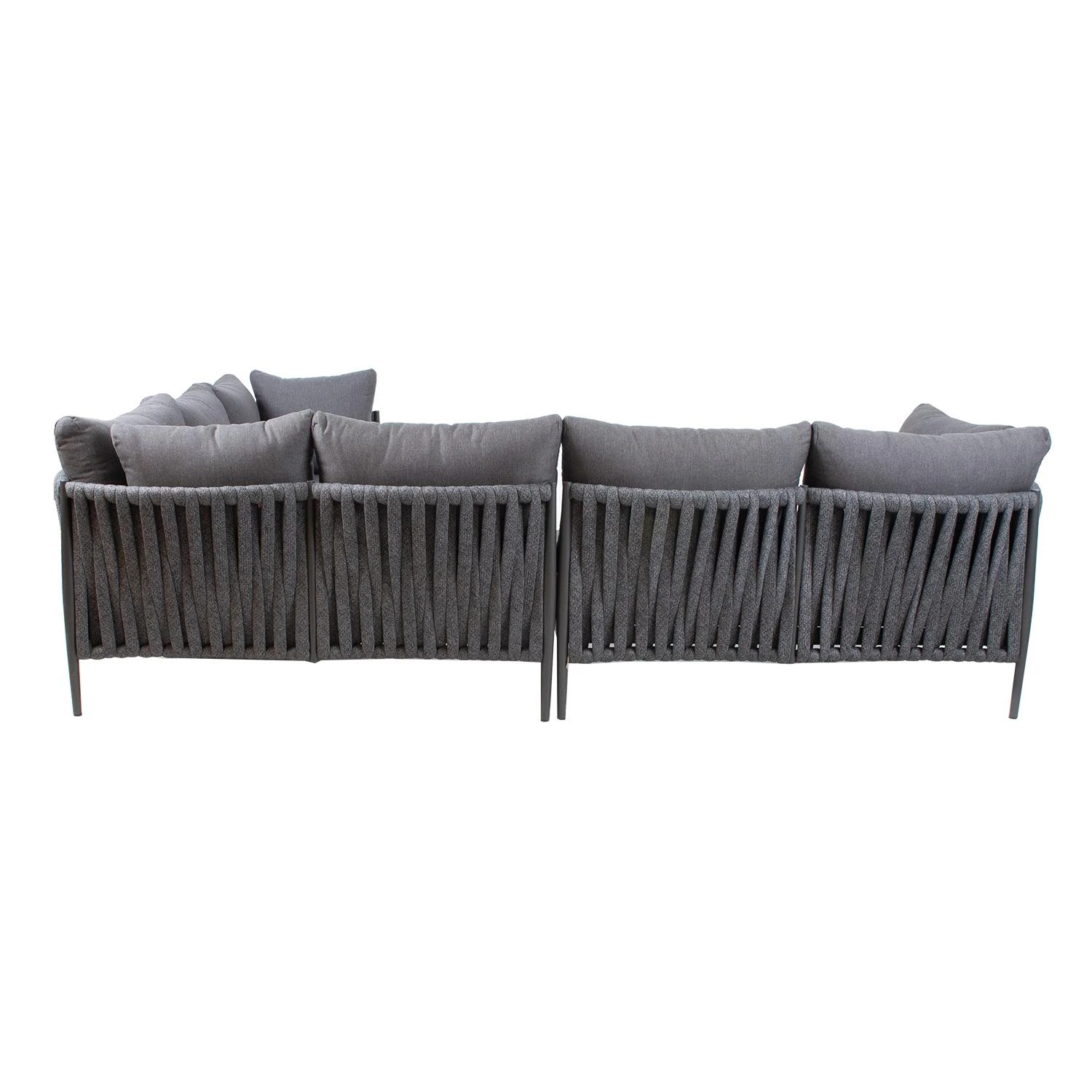 Lauko baldų komplektas Home4You Sodo baldų komplektas BREMEN, stalas ir kampinė sofa, pilkas