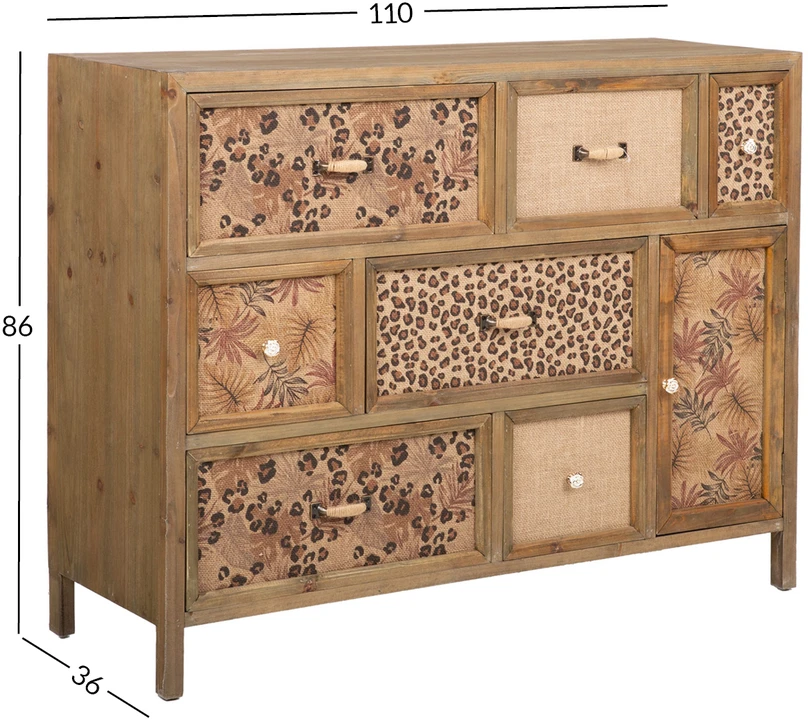 Spintelė „ZARA“ 110 x 36 x H86 cm, ruda
