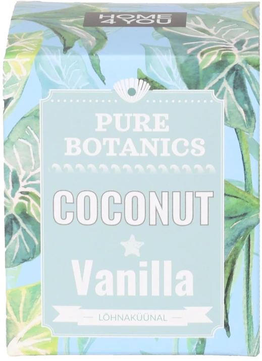 Home4You Žvakė „PURE BOTANICS“, D 7,5 × H 9,5 cm, kokoso ir vanilės aromatas