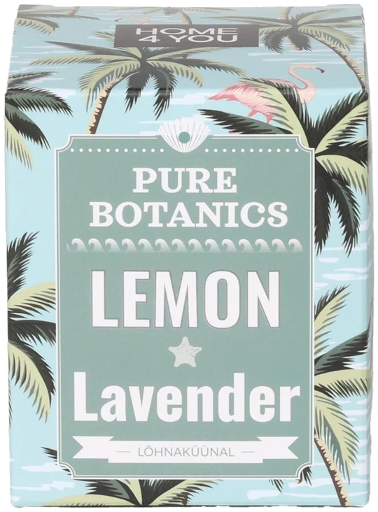 Lova Žvakė „PURE BOTANICS“, 7,5 cm pločio ir 9,5 cm aukščio, citrinų ir levandų aromatas