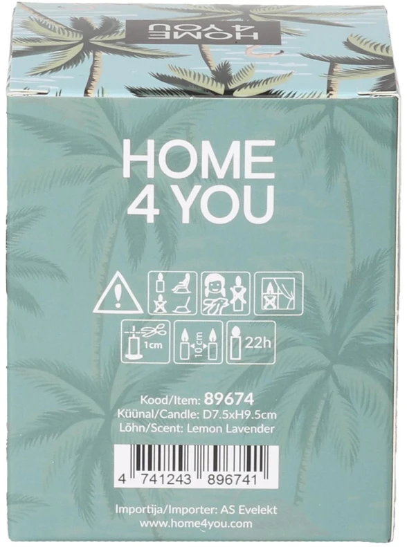 Lova Žvakė „PURE BOTANICS“, 7,5 cm pločio ir 9,5 cm aukščio, citrinų ir levandų aromatas