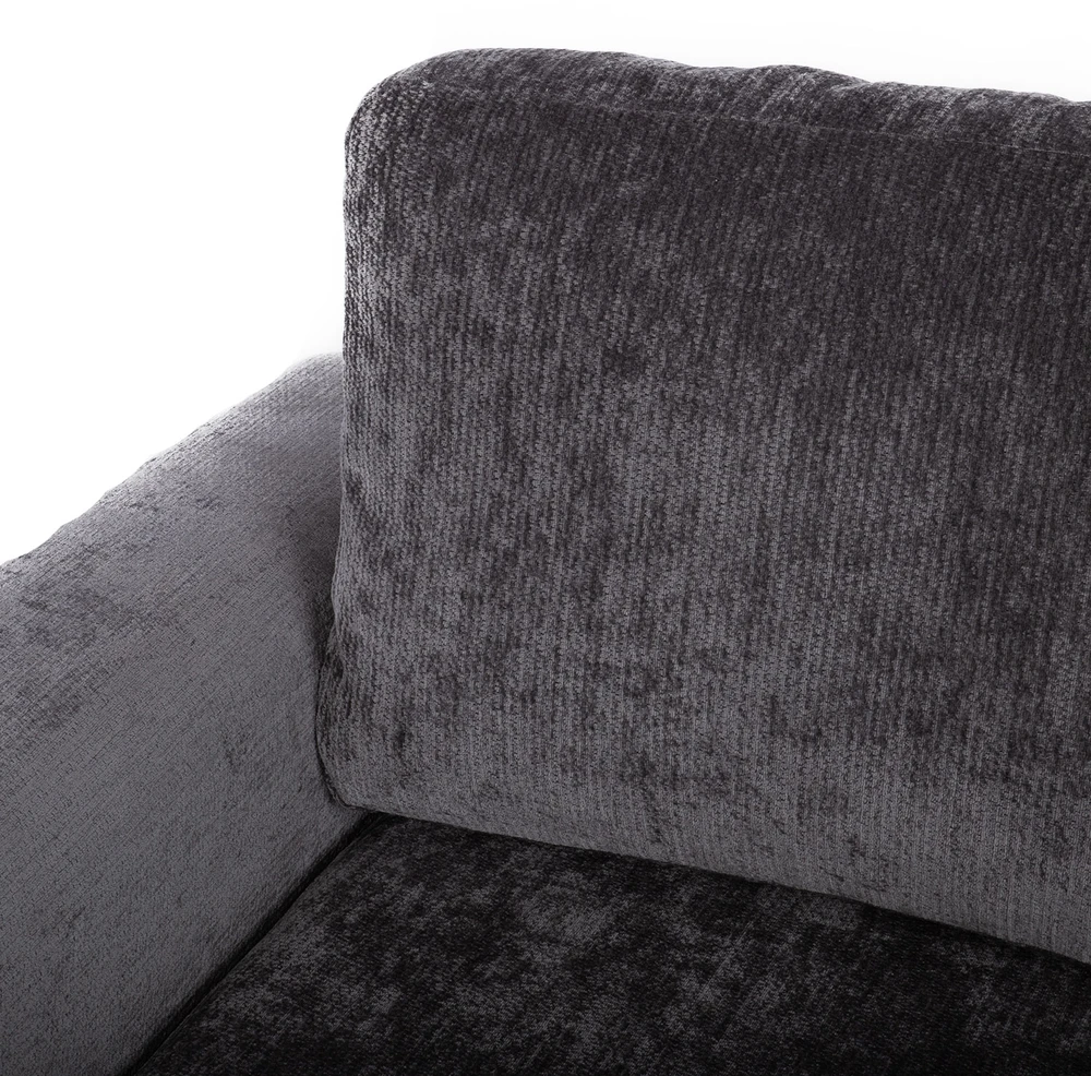 Sofa Home4You Kampinis miegamasis sofos komplektas „INGA“, grafito pilkos spalvos