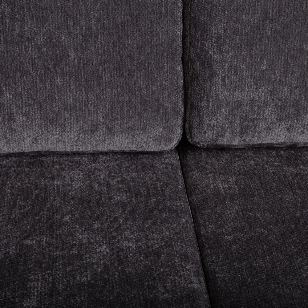 Sofa Home4You Kampinis miegamasis sofos komplektas „INGA“, grafito pilkos spalvos