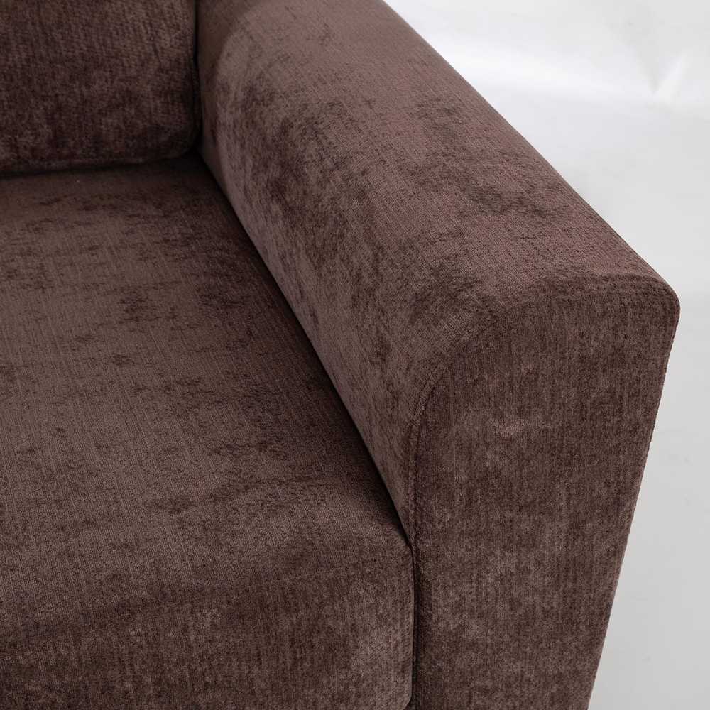 Home4You Kampinė sofa-lova su daiktadėže, ruda, 217 x 92/160 x 88 cm