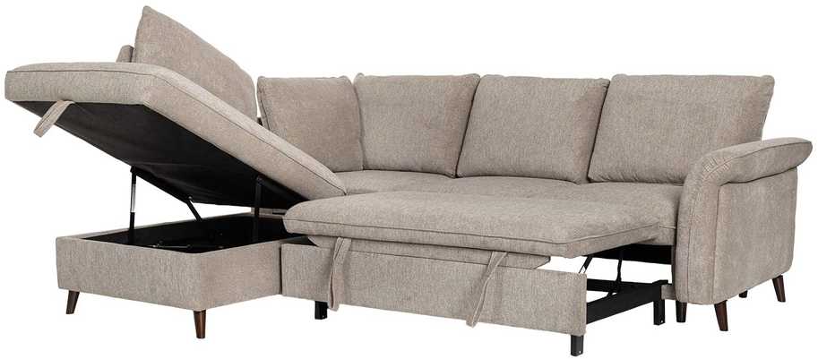 Home4You Sofa-lova LINDY LC, Kampinė, Šviesiai Ruda