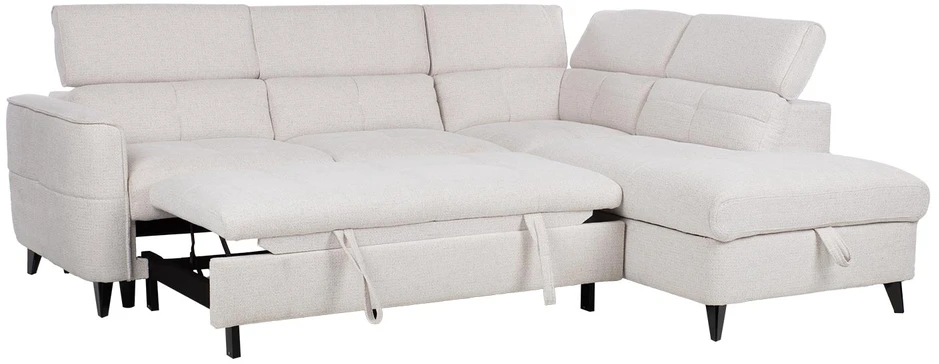 Kampinė sofa-lova „SAMANTHA RC“, balta