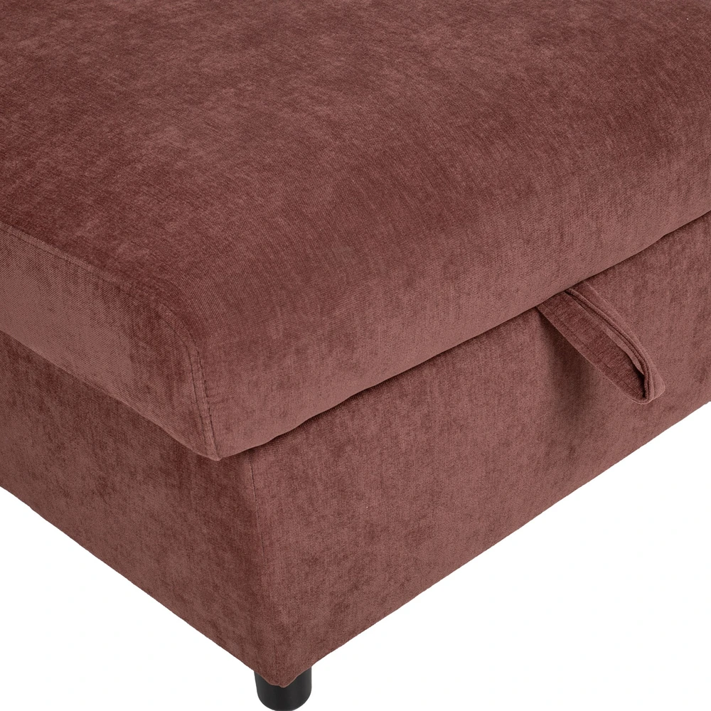 Kampinė sofa-lova „SCALA“, tamsiai rožinė