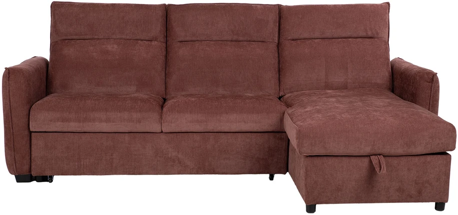 Kampinė sofa-lova „SCALA“, tamsiai rožinė