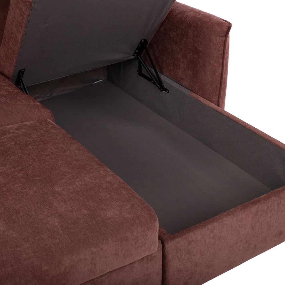 Kampinė sofa-lova „SCALA“, tamsiai rožinė