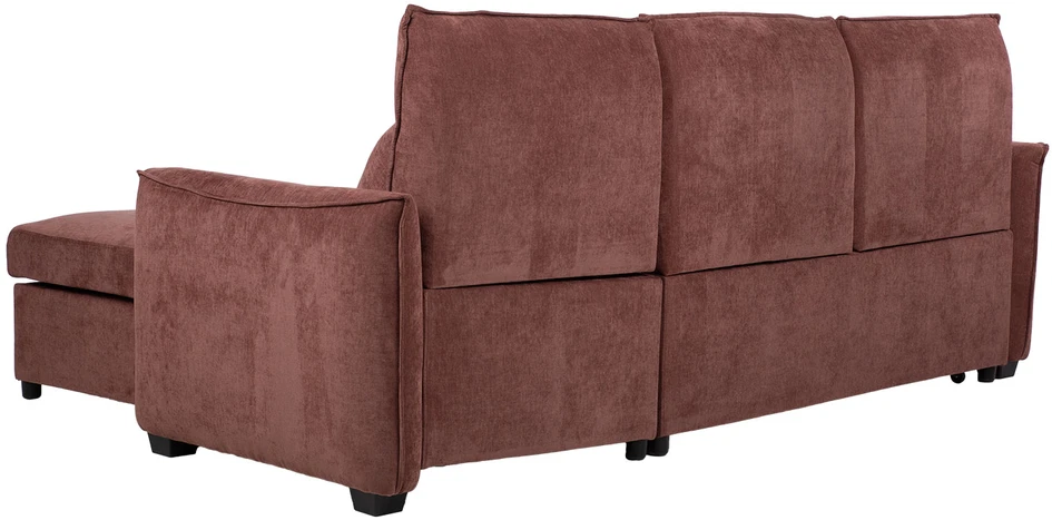 Kampinė sofa-lova „SCALA“, tamsiai rožinė