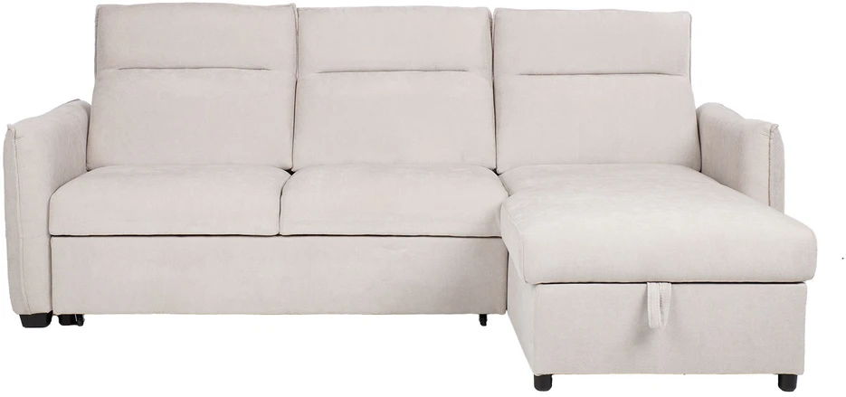Kampinė sofa-lova „SCALA“, šviesiai pilkos spalvos
