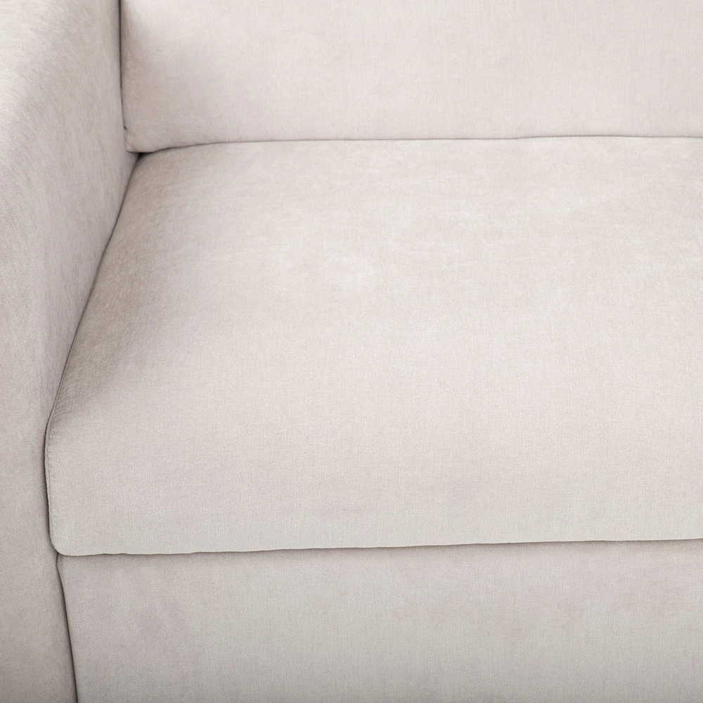 Kampinė sofa-lova „SCALA“, šviesiai pilkos spalvos