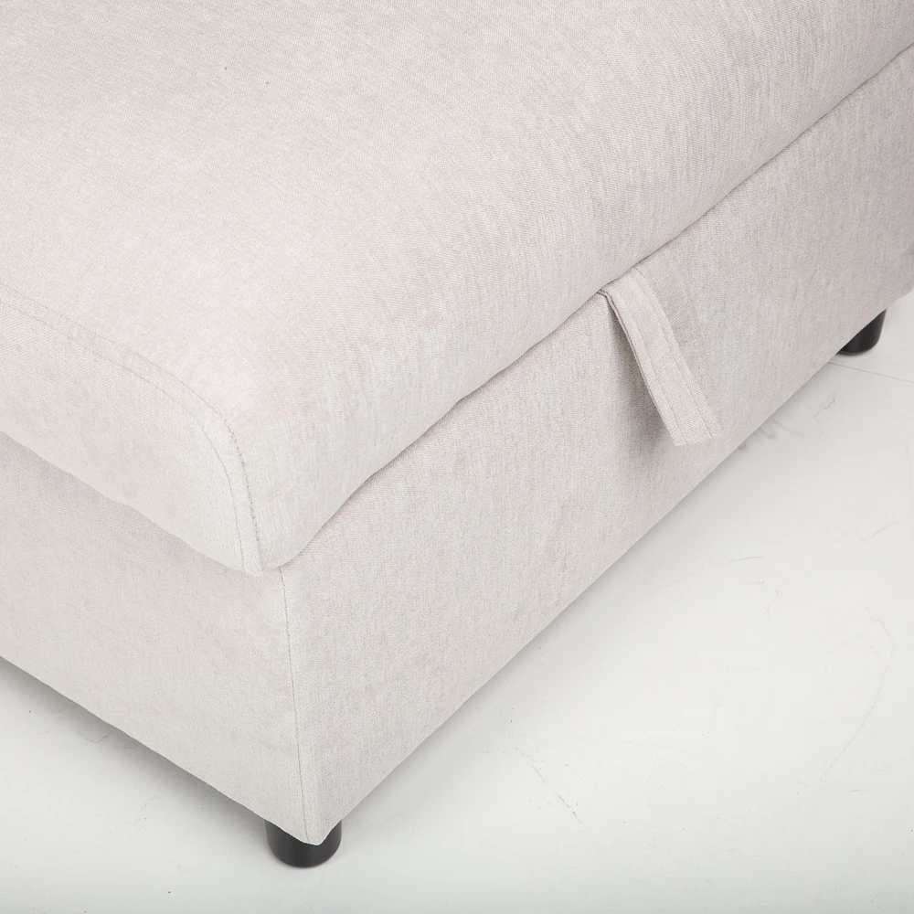 Kampinė sofa-lova „SCALA“, šviesiai pilkos spalvos