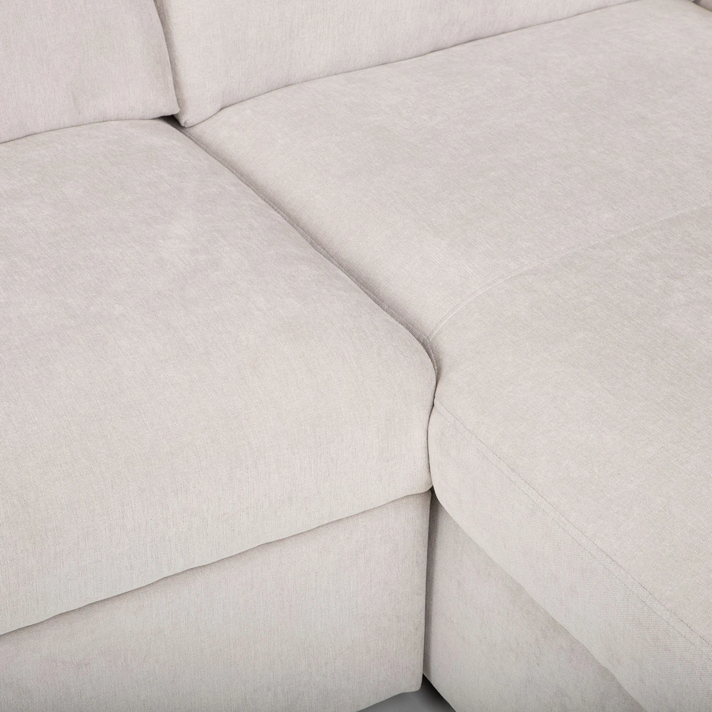 Kampinė sofa-lova „SCALA“, šviesiai pilkos spalvos