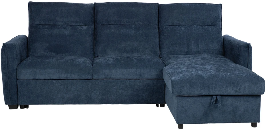 Kampinė miegamoji sofa „SCALA“, mėlyna