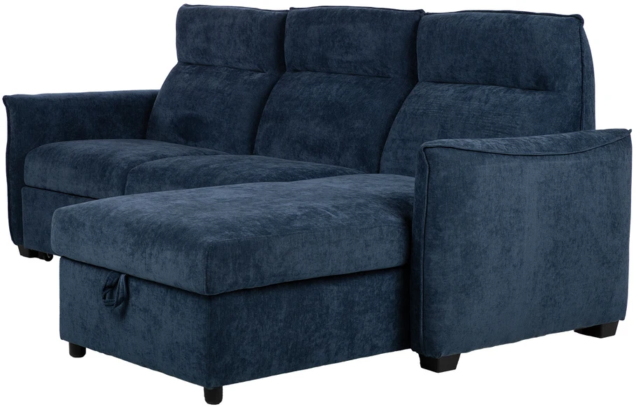 Kampinė miegamoji sofa „SCALA“, mėlyna