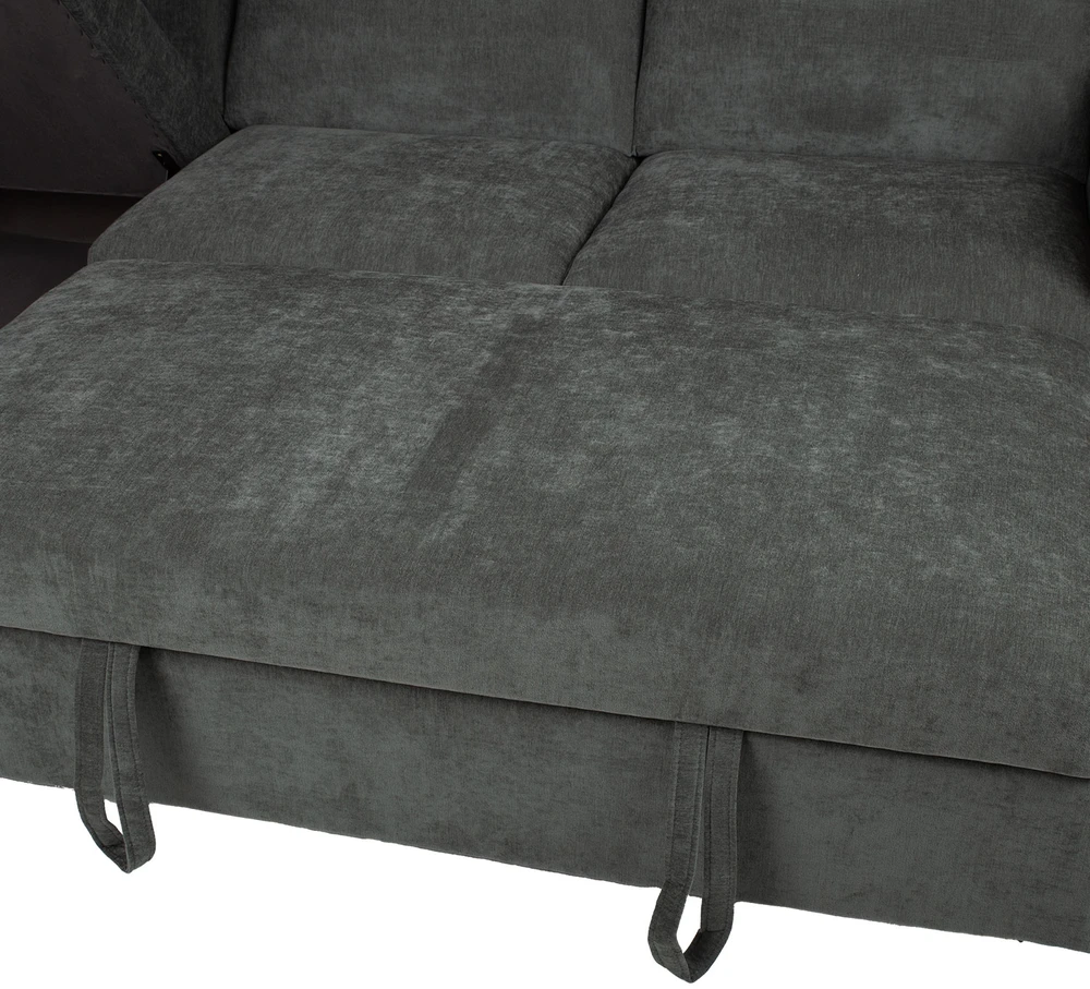 Kampinė sofa-lova „SCALA“, alyvuogių žalios spalvos