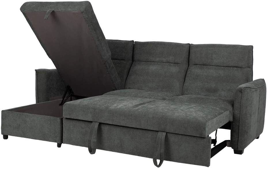 Kampinė sofa-lova „SCALA“, alyvuogių žalios spalvos