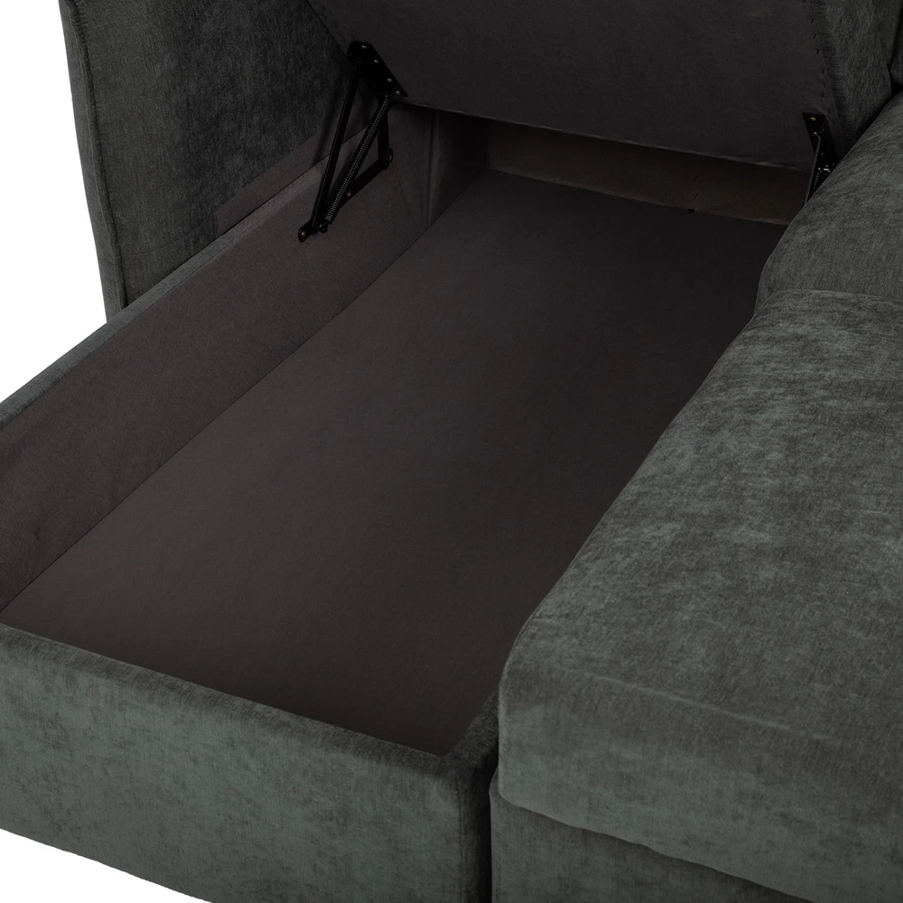 Kampinė sofa-lova „SCALA“, alyvuogių žalios spalvos