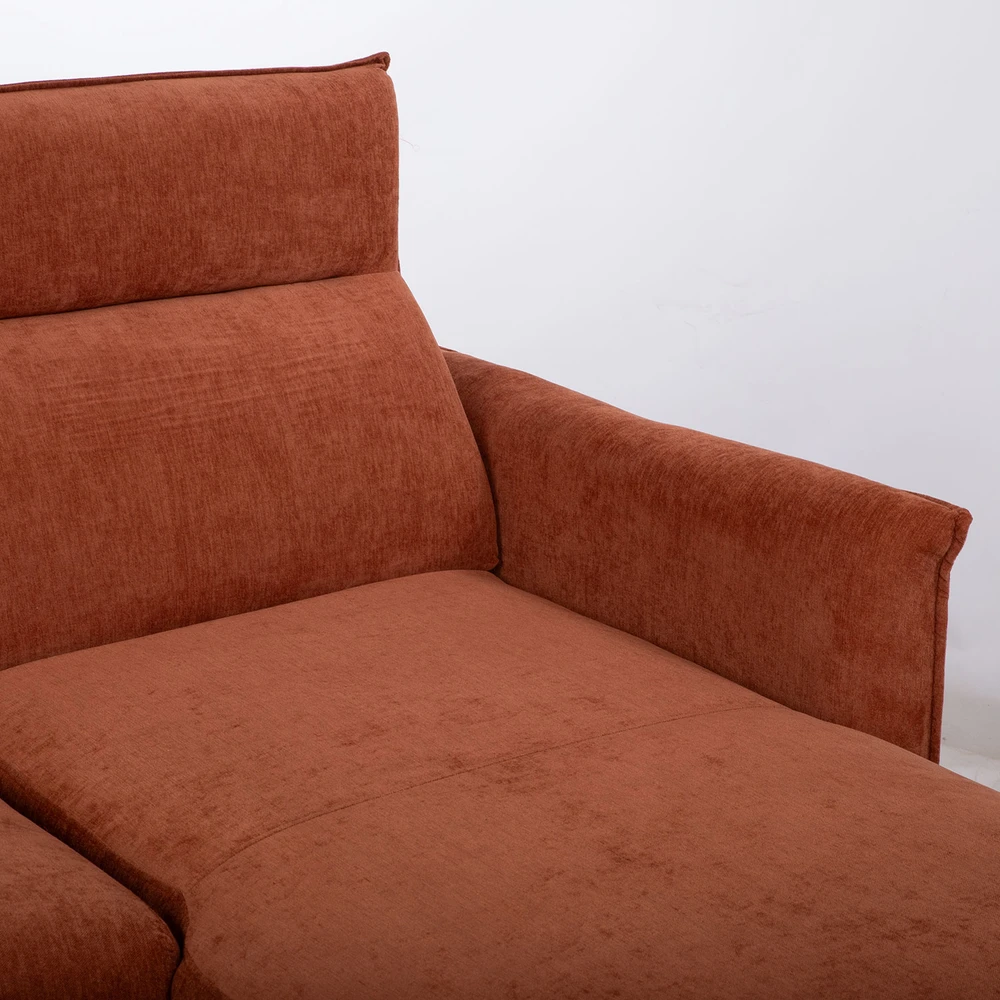 Kampinė sofa-lova „SCALA“, rusvos rudos spalvos