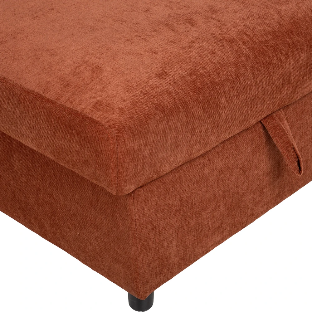 Kampinė sofa-lova „SCALA“, rusvos rudos spalvos
