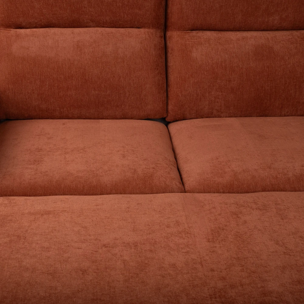 Kampinė sofa-lova „SCALA“, rusvos rudos spalvos