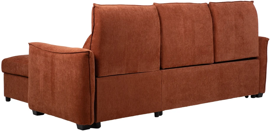 Kampinė sofa-lova „SCALA“, rusvos rudos spalvos