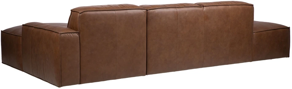 Lova Kampinė sofa „BURTON RC“ iš rudos odos